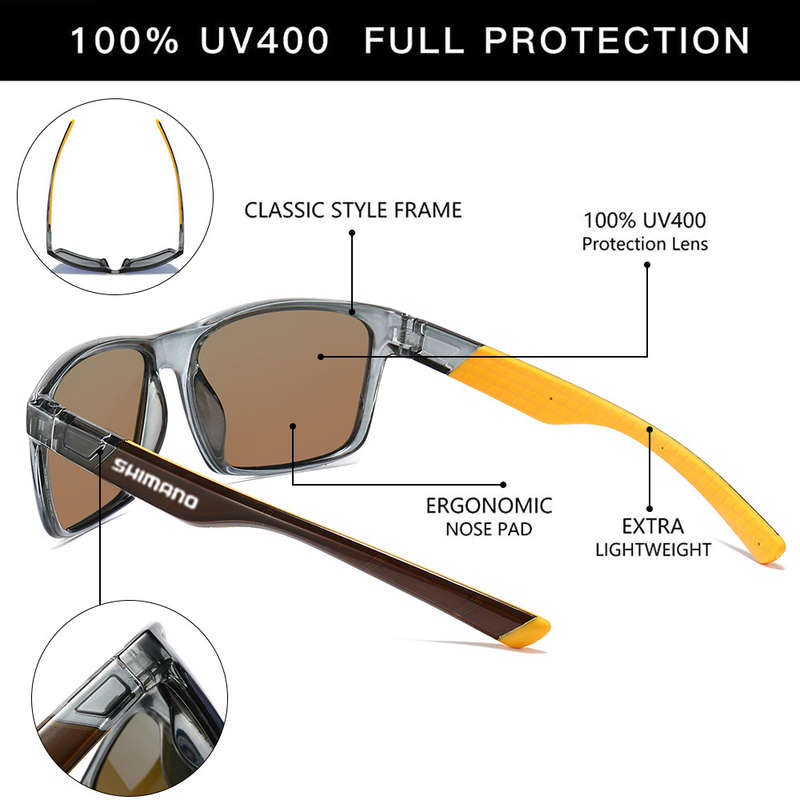 SHIMANO Polarized Fishing Sunglasses Red