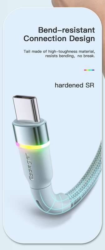 Essager 3A USB Type C Cable Fast Charging RGB
