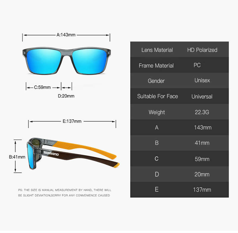SHIMANO Polarized Fishing Sunglasses Red