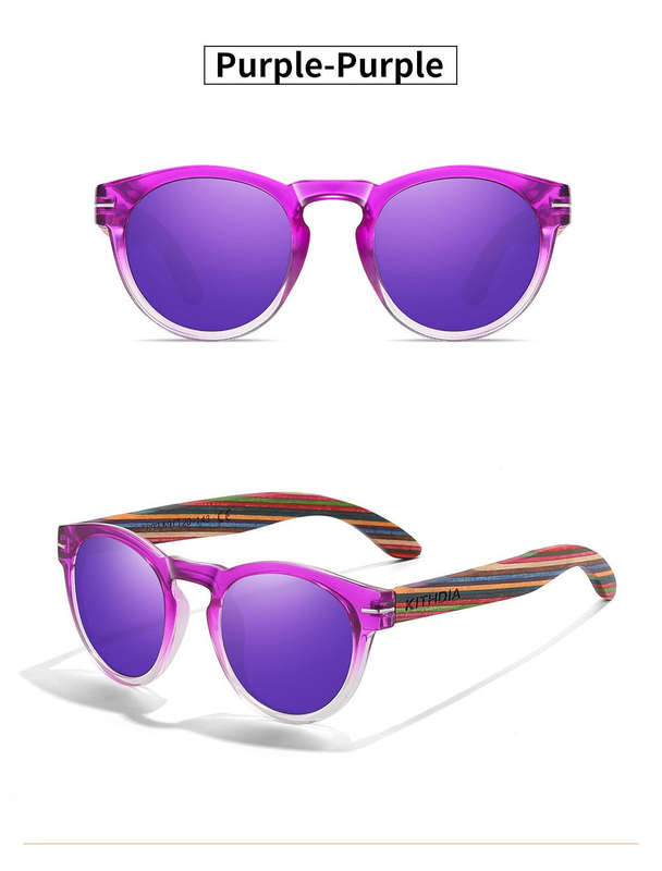 Polarized Wood Violet Vogue Rounds