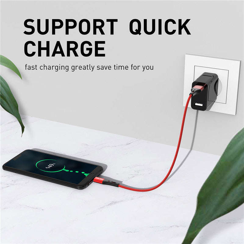 USLION Black 3A USB Type C Cable 2 meters