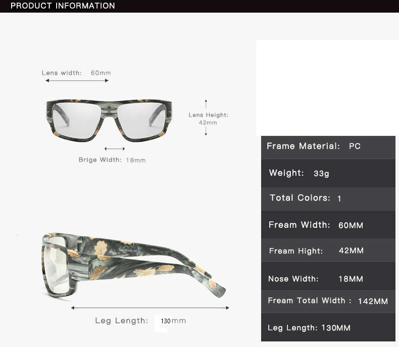 Camo Photochromic Jozi Jet Snug Fit