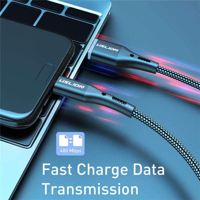 USLION Purple 3A USB Type C Cable 2 meters