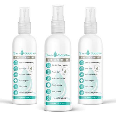 San-O-Sooth Bed Sore Relief - 250ml San-O-Sooth: Wholesale Pack Of 8 Bottles