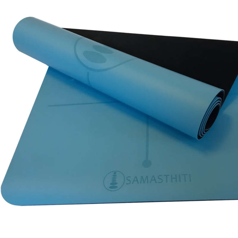 Eco Rubber Mats with Alignment Lines - Blue Rubber Mats with Alignment Lines / Regular Blue