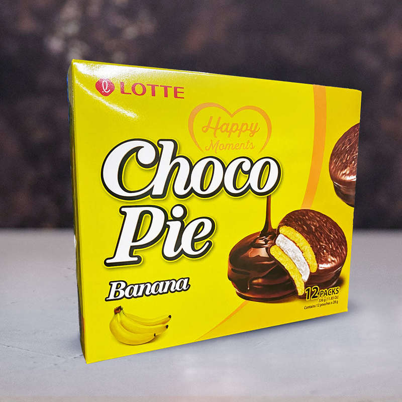 Lotte Choco Pie Banana 12 Pack 336g