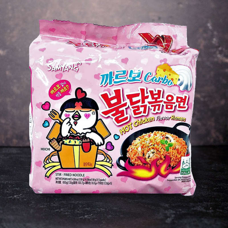 Samyang Buldak Carbonara Flavour Ramen 5 Pack 650g