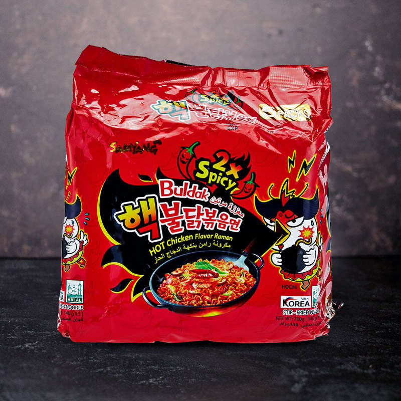 Samyang Buldak 2 X Spicy Hot Chicken Flavor Ramen 5 Pack 700g