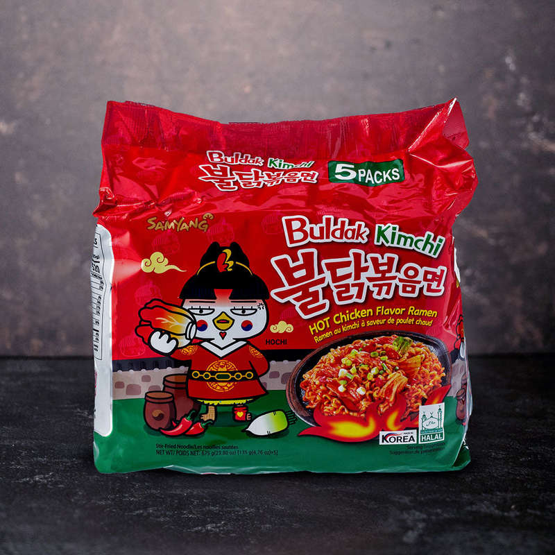 Samyang Buldak Kimchi Hot Chicken Flavor Ramen 5 Pack 675g