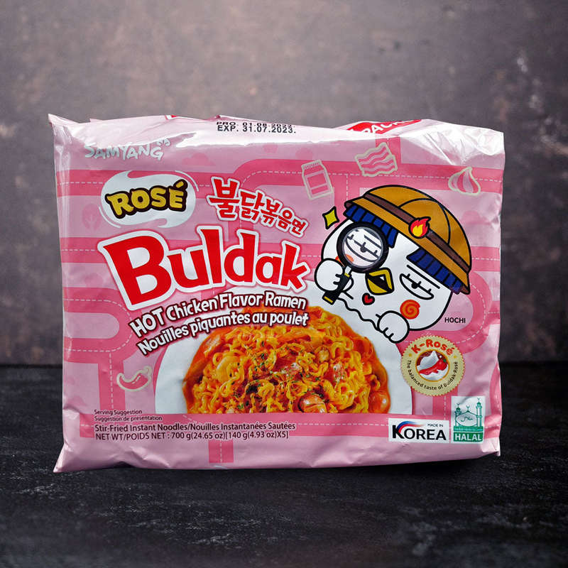 Samyang Buldak Creamy K-Rose Hot Chicken Ramen 5 Pack 700g