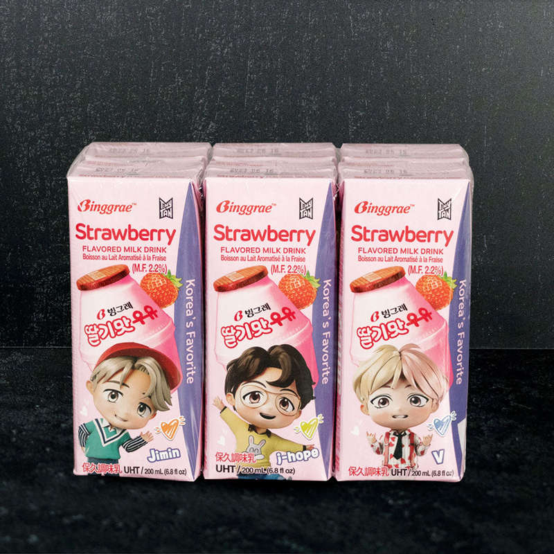 Binggrae BTS Strawberry Milk 6 Pack