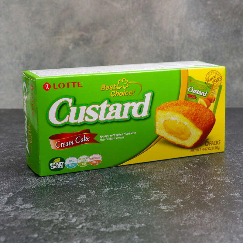 Lotte Custard Cream Cake 6 Pack 138g