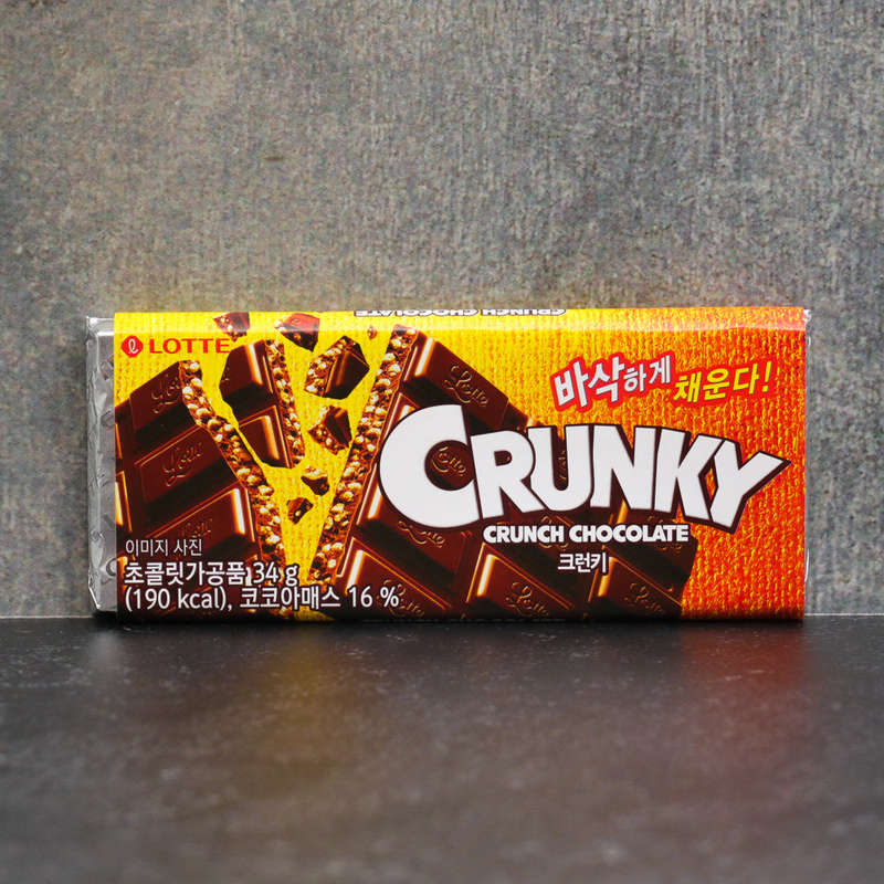 Lotte Crunky Crunch Chocolate Slab 34g