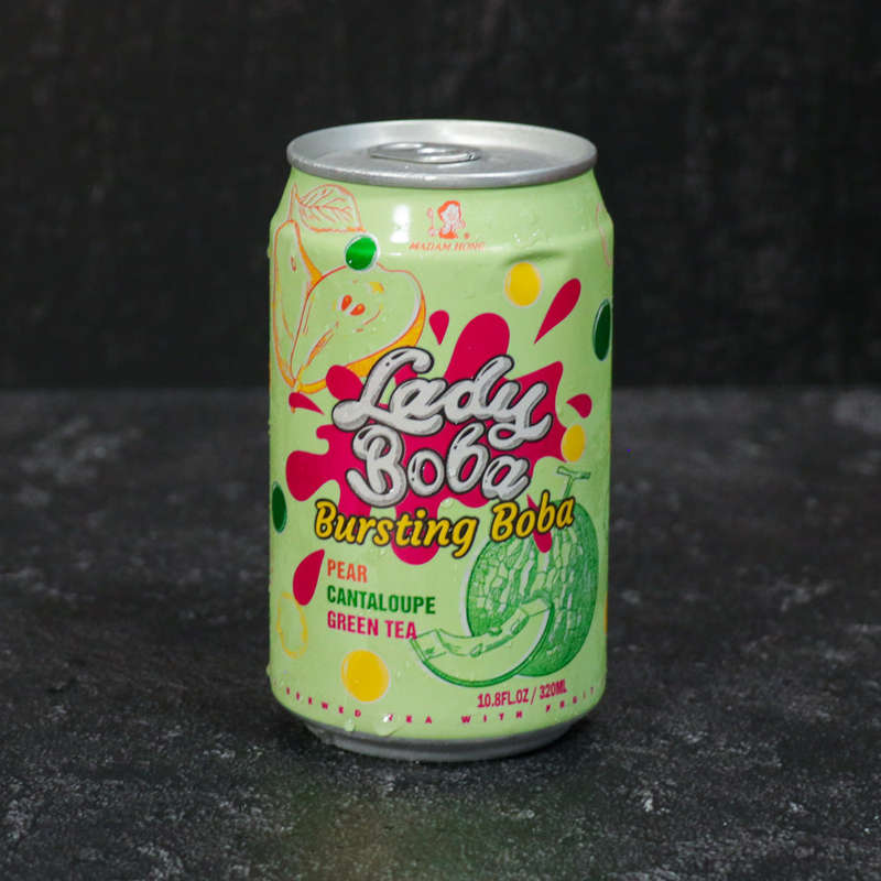 Lady Boba Bursting Boba Pear Cantalope &amp; Green Tea 320ml
