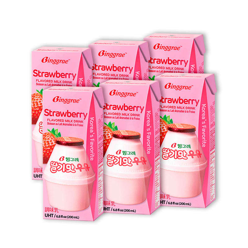 Binggrae Strawberry Milk 6 Pack