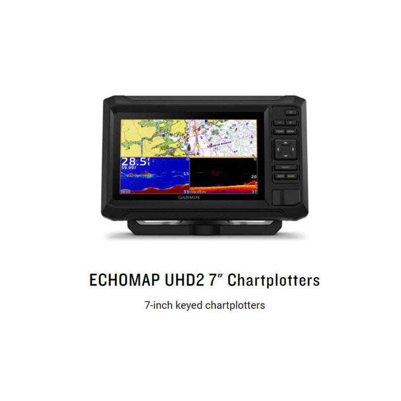 Garmin ECHOMAP UHD2 72cv 7" Chartplotter / Fishfinder With GT20-TM Transducer