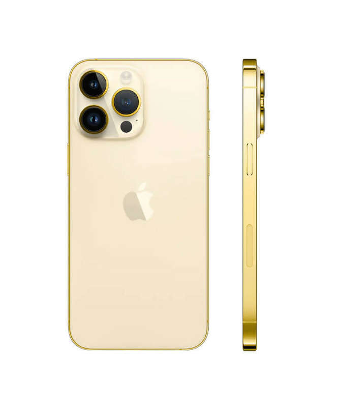 24K Gold Plated Frame Apple iPhone 13 Pro Max - Gold - 128 GB