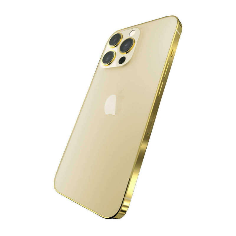 24K Gold Plated Frame Apple iPhone 13 Pro Max - Gold - 128 GB