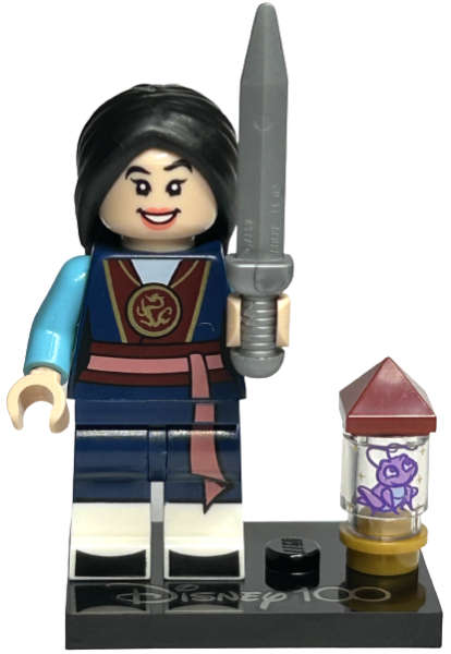 Mulan lego collectable minifigure Disney 100 (Complete Set with Stand and Accessories)
