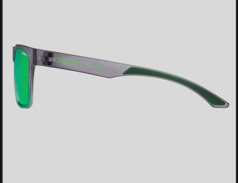 ONeill Beacons 2.0 Sunglasses Polarized 165P Matte Grey/Lime Fade/Green Mirror