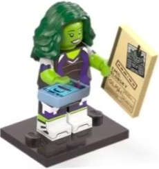 She-Hulk Marvel Studios Series 2 Lego Collectable minifigure  (Complete Set with Stand and Access...