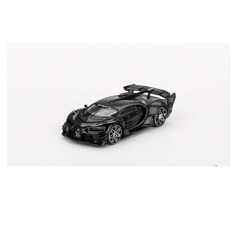Bugatti Vision Gran Turismo Black MiniGt 1/64 scale model