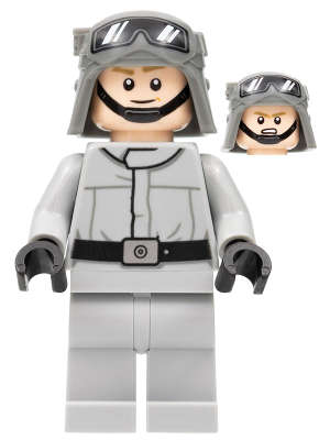 Imperial AT-ST Driver (Helmet with Molded Goggles, Light Bluish Gray Jumpsuit, Plain Legs) Lego m...