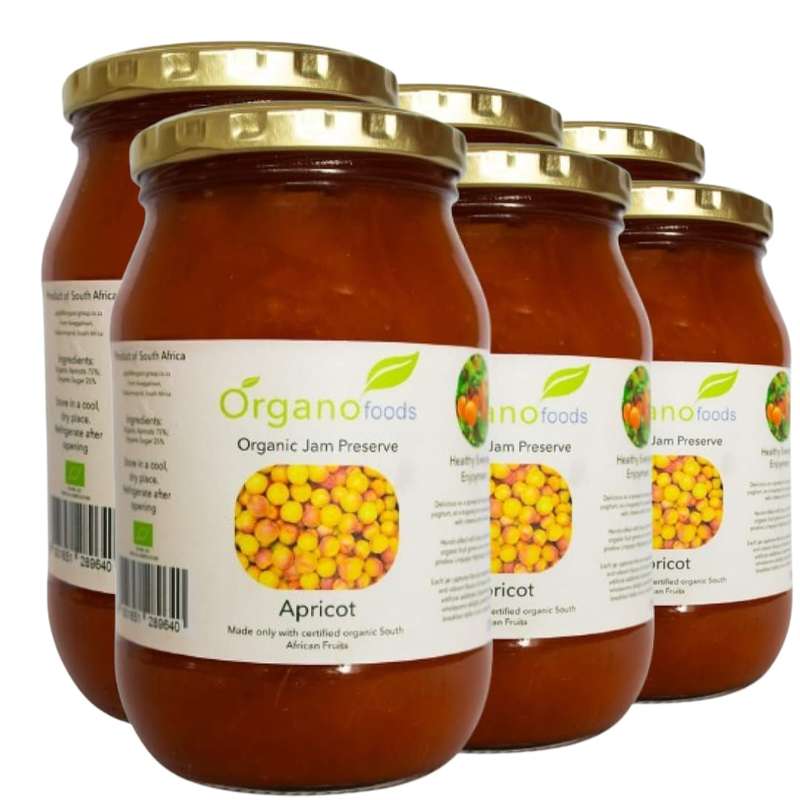 Organic apricot jam 6x375ml