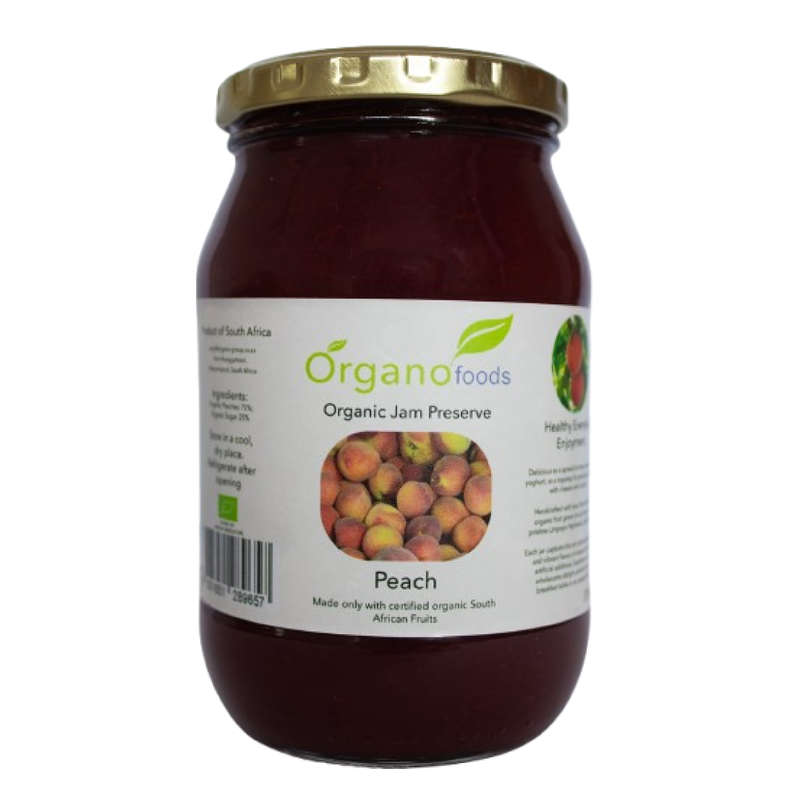Organic peach jam 375ml