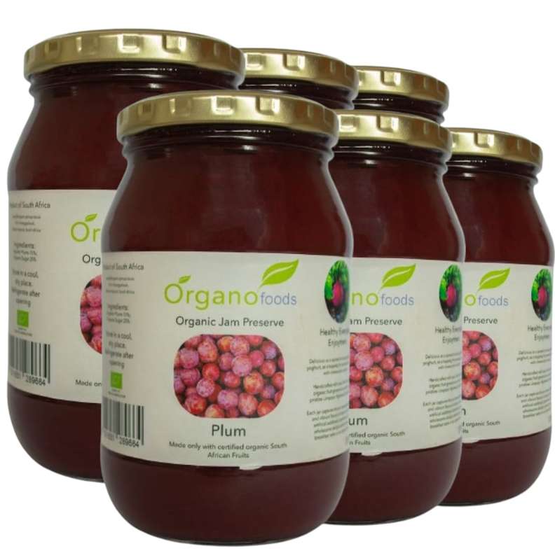 Organic Plum jam 6 x 375ml