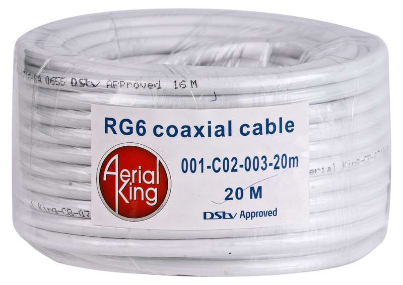 Cable Rg6 White (20 Mt) 64 Brai