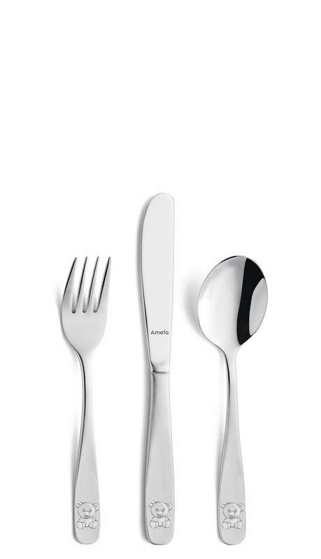 Teddy Kiddies Cutlery 3 Pce Set