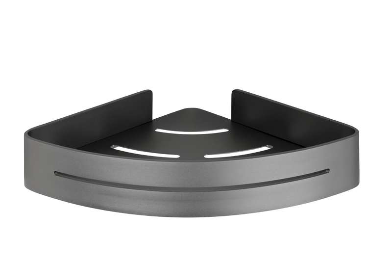Corner Bathroom Shelf Montella Range Rustproof Aluminium Anthracite