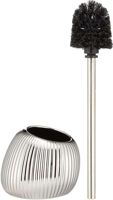 Toilet Brush Polaris Range Silver Riff Ceramic