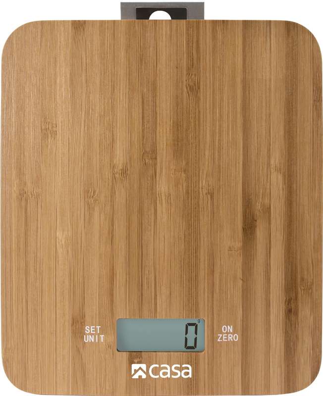 Kitchen Scale Bamboo Clock & Timer
