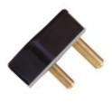 16 A 3 Pin Plugtop Black Plastic Top Screw C1050 P Black