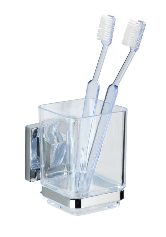 Vacuum Loc Toothbrush Tumbler Quadro Range S/Steel No Drilling