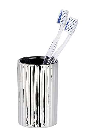 Toothbrush Tumbler Polaris Range Silver Riff Ceramic