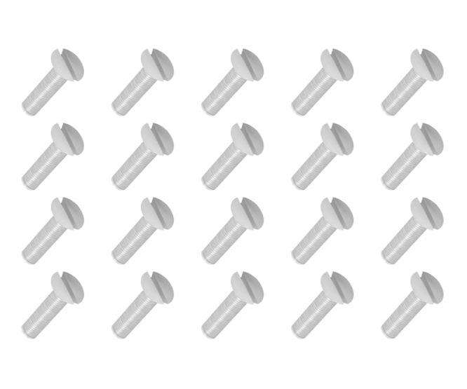 Nylon Screw Natural Slotted Counter M3x20mm 1 K/Bag 119040016