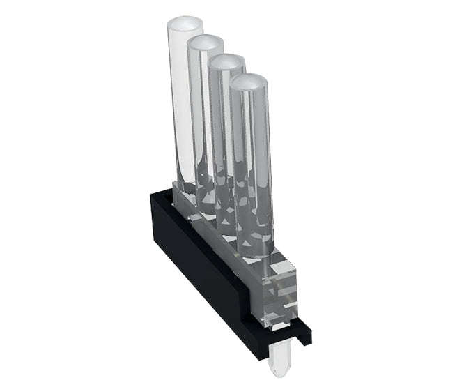 Led Light Pipe Quad Level Row Clear Dome Lens 4 W 3x14x17mm 1296.7014