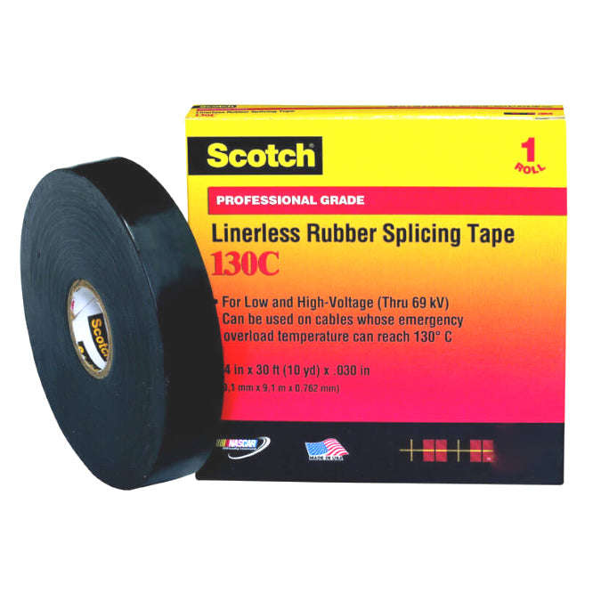 Linerless Rubber Splicing Tape 25mm X 9m X 0.762mm 130 C