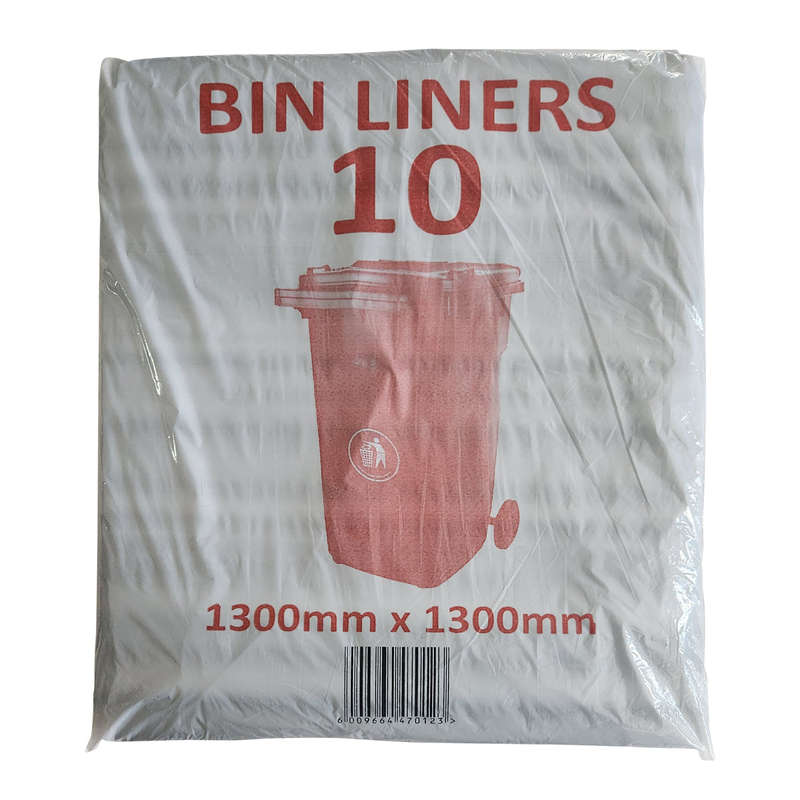 Bin Liner Black 25 Mic Wheelie Bin 10 Per Pack