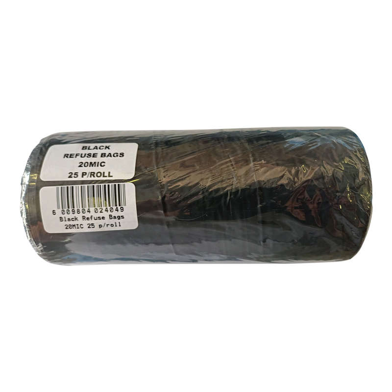 Refuse Bag Black 20 Mic 2 X25 Pack