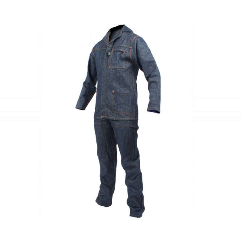 Overall 2 Pce Denim Blue Size 42 Chest 38 Waist