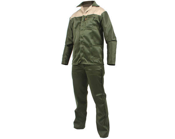Overall 2 Pce 2 T Khaki/Grn Size 50 Chest 46 Waist