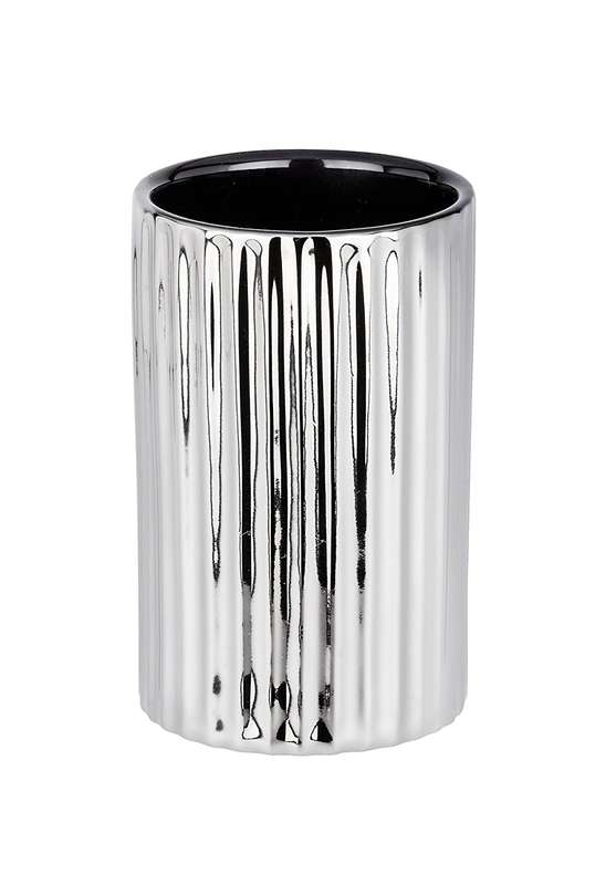 Toothbrush Tumbler Polaris Range Silver Riff Ceramic