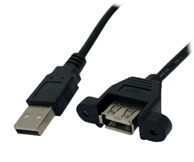 300mm Usb 2.0 Lead P/Mnt Socket To In Line Plug 500/Bag 170416
