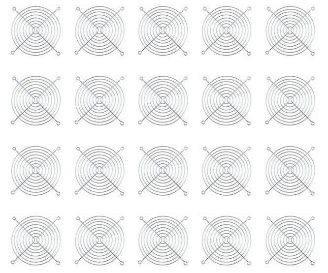 Chrome Metal Finger Guard For 120mm Fan 500/Box 170618