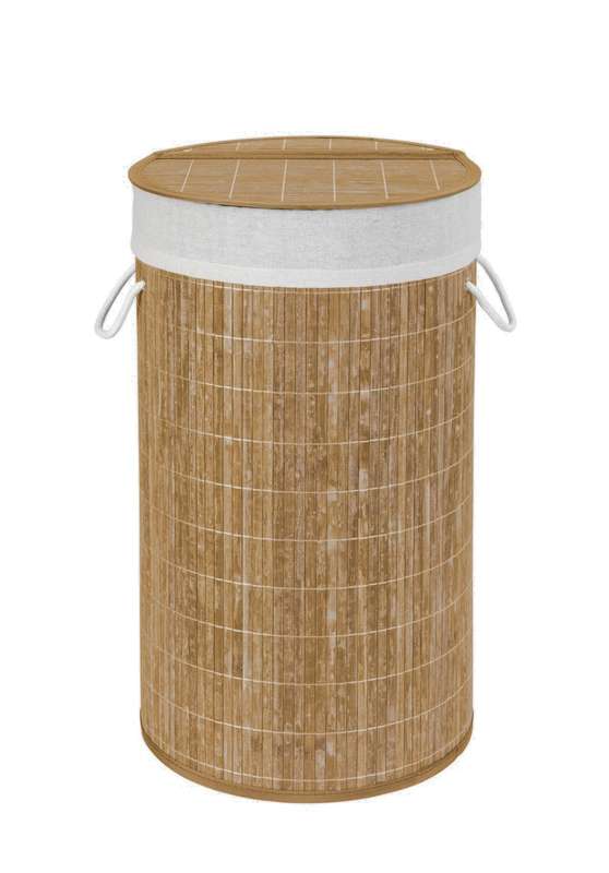 Laundry Basket 55 L Bamboo With Bag