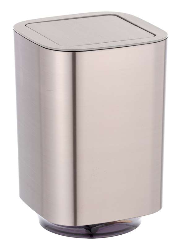 5 L Swing Cover Bin Auron Plastic Silver